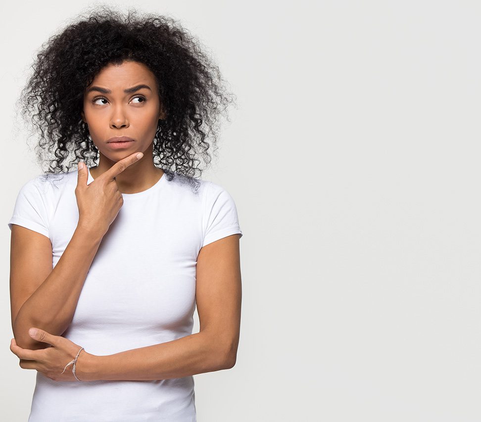 thinking woman